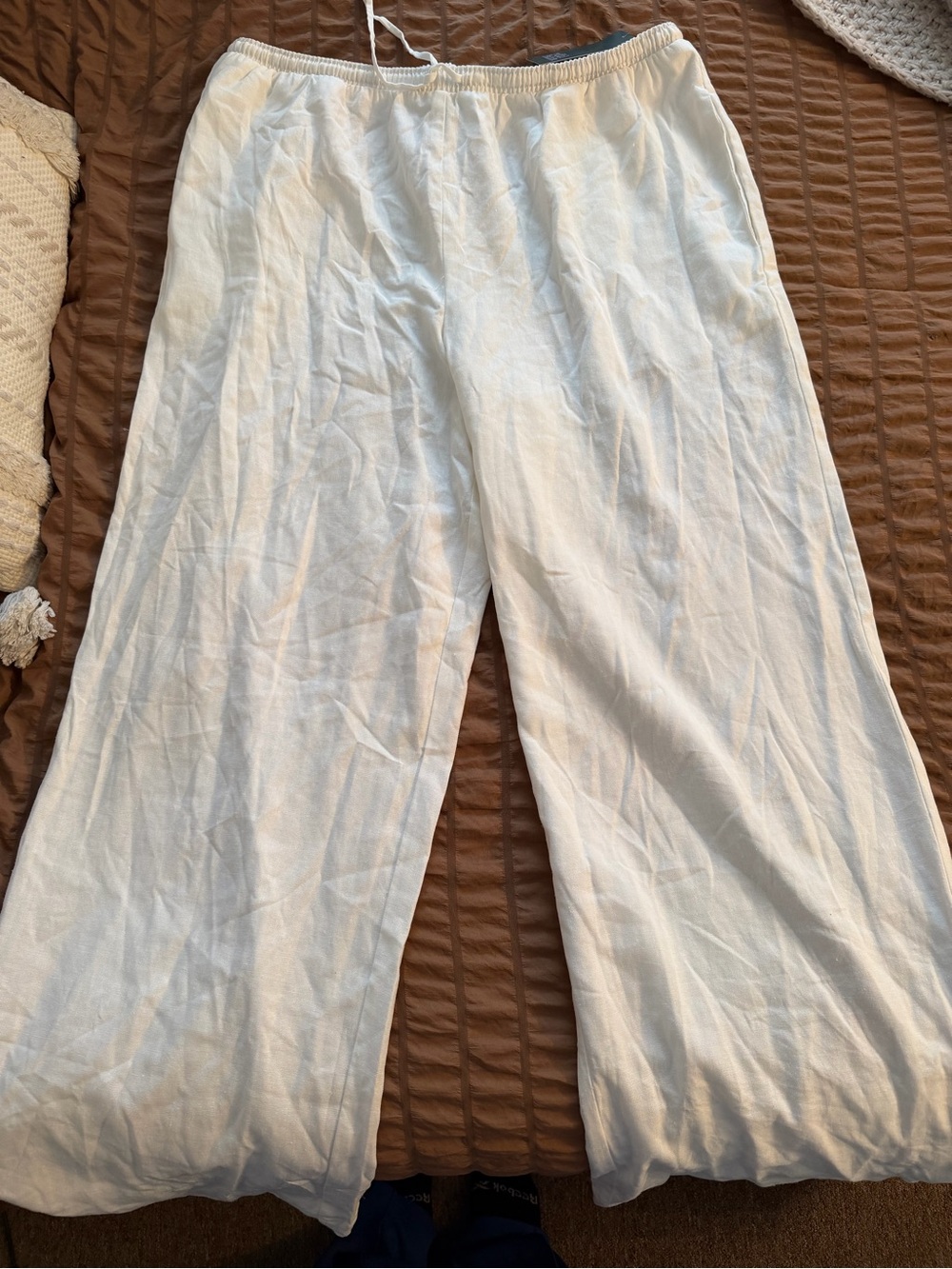 wild fable White Wide-Leg Lounge Pants